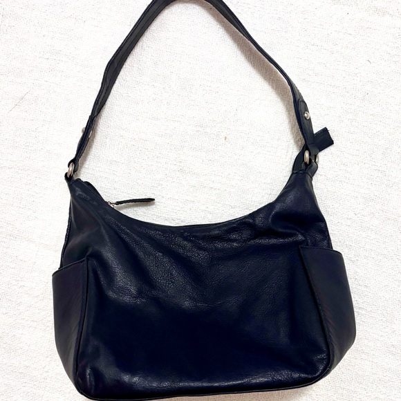 Great American Leather Work Dark blue Leather shoulder bag. - Picture 1 of 13